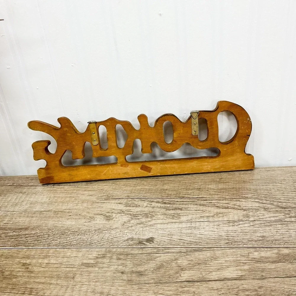Midcentury Modern Entryway Shelf, Key Holder, Utensil Holder